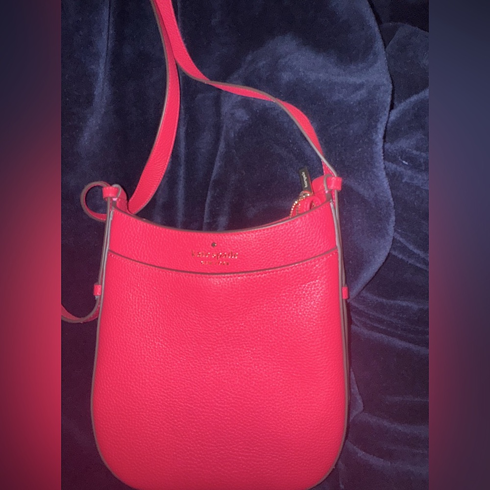 Kate Spade vibrant coral shoulder bag with wallet